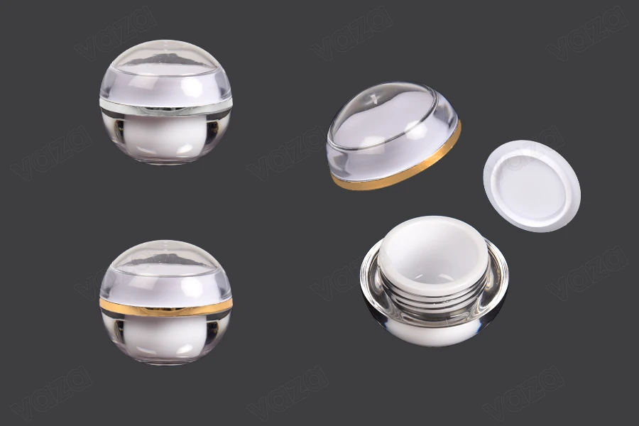 5ml luxury ball shaped cream jar with sealing disc and plastic double-layer cap - available in a package with 12 pcs 5ml luxury ball shaped cream jar with sealing disc and plastic double-layer cap - available in a package with 12 pcs-image_product
