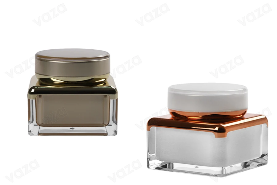 Pot de luxe de 30ml en acrylique, à double fond avec joint intérieur sur le couvercle et plastique sur le pot-εικόνα_προϊοντική