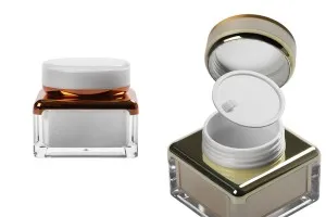 Luxury 30ml double wall acrylic cream jar with sealing disc and EPE liner inserted in the cap-6