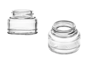 30ml Glas in transparenter Farbe - ohne Deckel-1