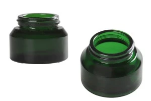 50ml Glas in grüner Farbe - ohne Deckel-1