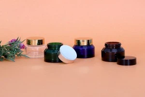 50ml Glas in transparenter Farbe - ohne Deckel-3