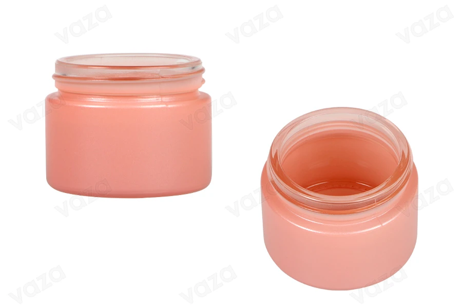 Pot pour crème en verre 50ml en différentes couleurs - sans couvercle-photo_groupe