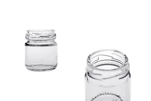 Γυάλινο διάφανο βαζάκι 40 ml - 100 τμχ-1