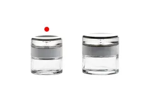 30ml acrylic cream glass jar with elegant acrylic cap and sealing disc-6