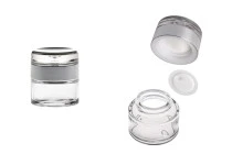 Vasetto per crema in vetro da 30 ml con lussuoso tappo in acrilico e guarnizione in plastica Vasetto per crema in vetro da 30 ml con lussuoso tappo in acrilico e guarnizione in plastica