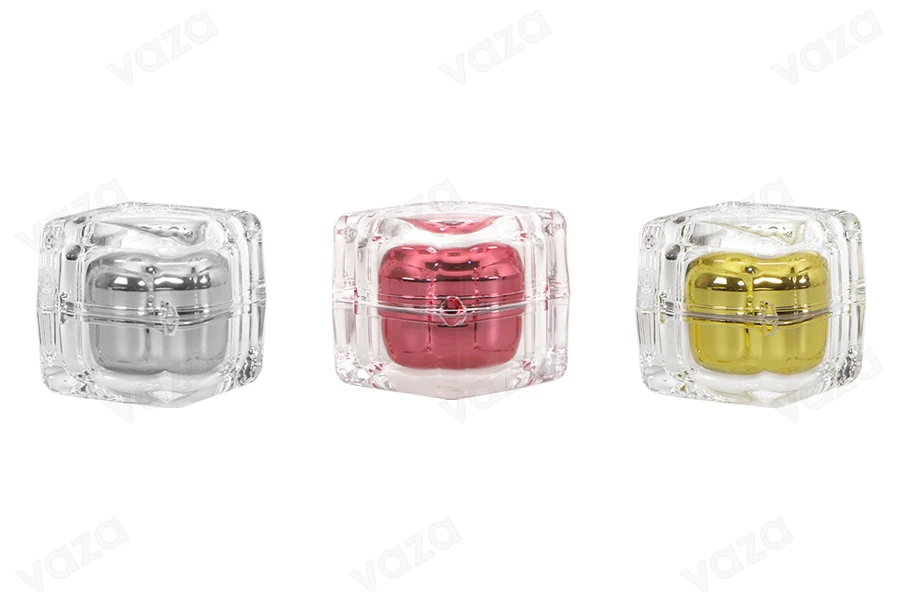 Vasetto di lusso da 30 ml per crema, in acrilico con guarnizione interna sul tappo e plastica nel vasetto-gruppo_immagini