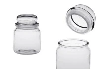 Barattolo in vetro da 500 ml, trasparente con tappo e chiusura ermetica Barattolo in vetro da 500 ml, trasparente con tappo e chiusura ermetica