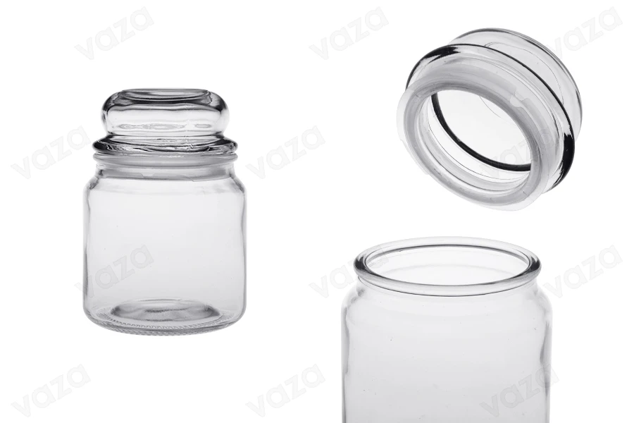 Barattolo in vetro da 500 ml, trasparente con tappo e chiusura ermetica-immagine_prodotto