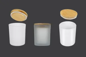 Bocal en verre 70 x 84 mm avec couvercle de sécurité en bois-5