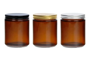 Βάζο γυάλινο καραμελέ 250 ml με καπάκι αλουμινίου και εσωτερικό παρέμβυσμα-5