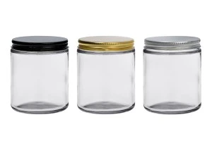 Glass clear jar 250 ml with aluminum cap and inner liner-4