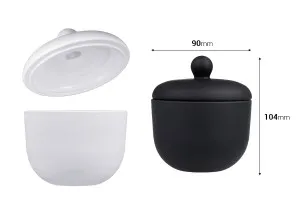 Γυάλινο βάζο 220 ml (φοντανιέρα) 90x104 mm με καπάκι-2
