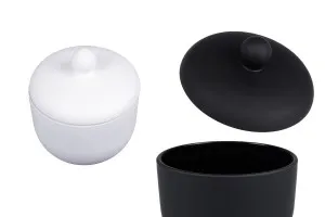 Γυάλινο βάζο 220 ml (φοντανιέρα) 90x104 mm με καπάκι-1