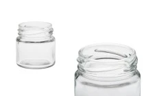 Βαζάκι 60 ml γυάλινο στρογγυλό (Τ.Ο 48) Βαζάκι 60 ml γυάλινο στρογγυλό (Τ.Ο 48)
