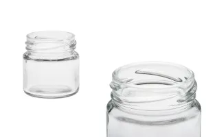 Βαζάκι 60 ml γυάλινο στρογγυλό (Τ.Ο 48)-1