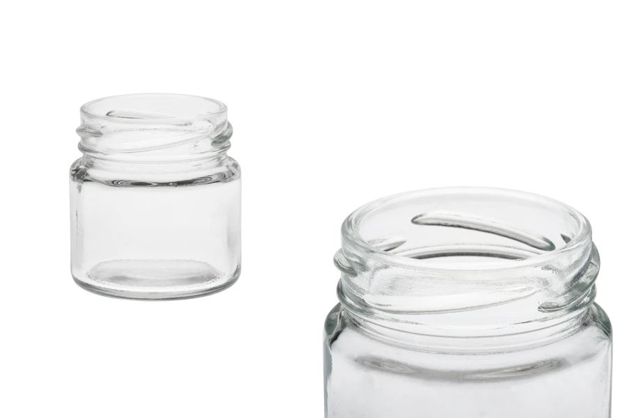 Βαζάκι 60 ml γυάλινο στρογγυλό (Τ.Ο 48) Βαζάκι 60 ml γυάλινο στρογγυλό (Τ.Ο 48)