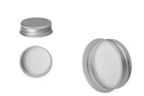 100ml glass jar with aluminum cap and EPE liner inserted in the cap