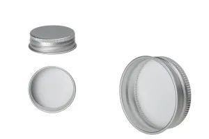 100ml glass jar with aluminum cap and EPE liner inserted in the cap-2