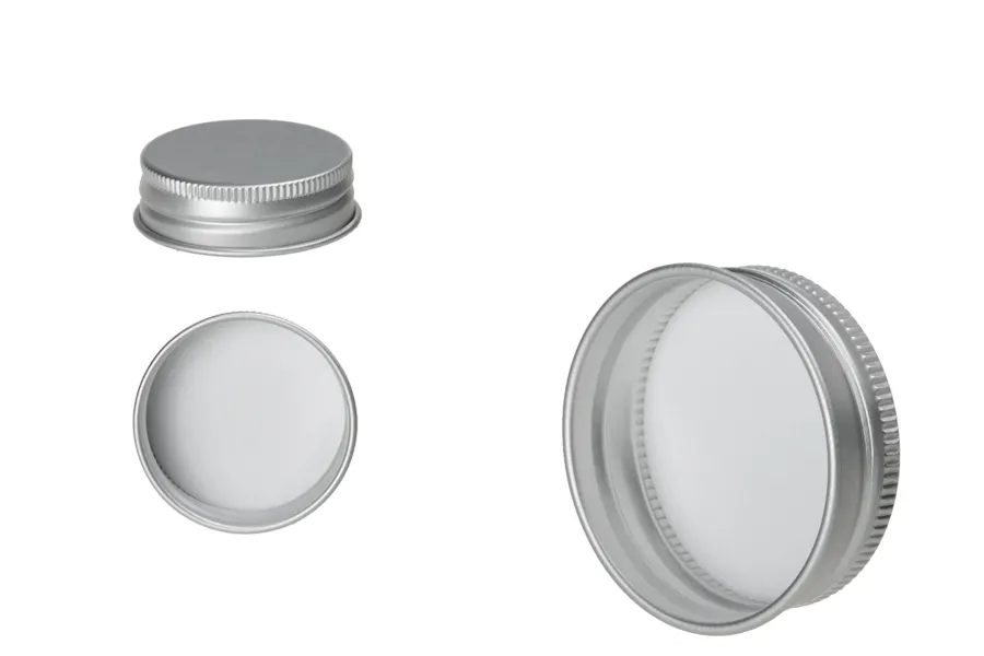 100ml glass jar with aluminum cap and EPE liner inserted in the cap