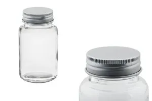 100ml glass jar with aluminum cap and EPE liner inserted in the cap-1