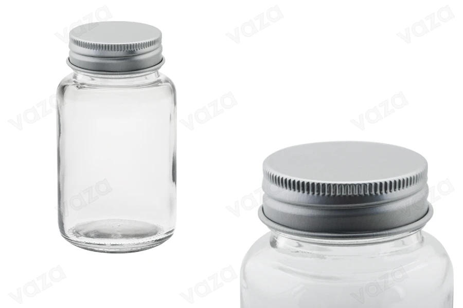 Μπουκαλάκι γυάλινο 100 ml και αλουμινένιο καπάκι με εσωτερικό παρέμβυσμα Μπουκαλάκι γυάλινο 100 ml και αλουμινένιο καπάκι με εσωτερικό παρέμβυσμα-εικόνα_προϊοντική
