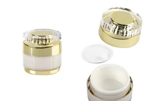 Luxury 10 ml acrylic jar for cream with acrylic cap and plastic gasket-1