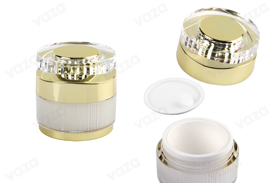 Luxury 30 ml acrylic jar for cream with acrylic cap and plastic gasket Luxury 30 ml acrylic jar for cream with acrylic cap and plastic gasket-photo_produit