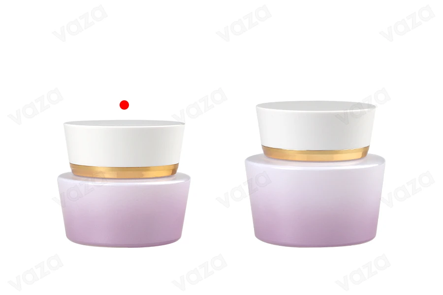 Luxury 30 ml glass jar for cream with acrylic cap and plastic gasket Luxury 30 ml glass jar for cream with acrylic cap and plastic gasket-bildgruppe