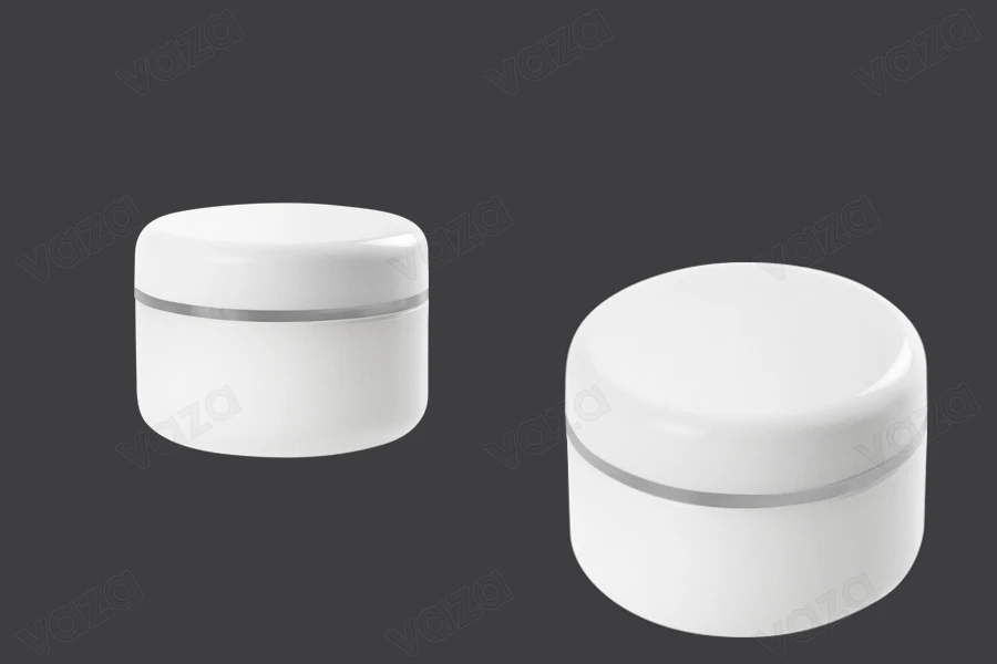 100ml plastic cream jar with sealing disc and silver stripe on the cap – available in a package with 12 pcs-image_product