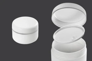 100ml plastic cream jar with sealing disc and silver stripe on the cap – available in a package with 12 pcs-6