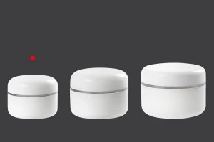 Glas 25ml Kunststoff Doppelhub mit Silberstreifen auf Deckel und Dichtung - 12 Stck-5