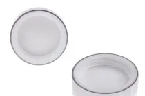Glastiegel für Creme 100ml mit goldenem oder silbernem Deckel Glastiegel für Creme 100ml mit goldenem oder silbernem Deckel