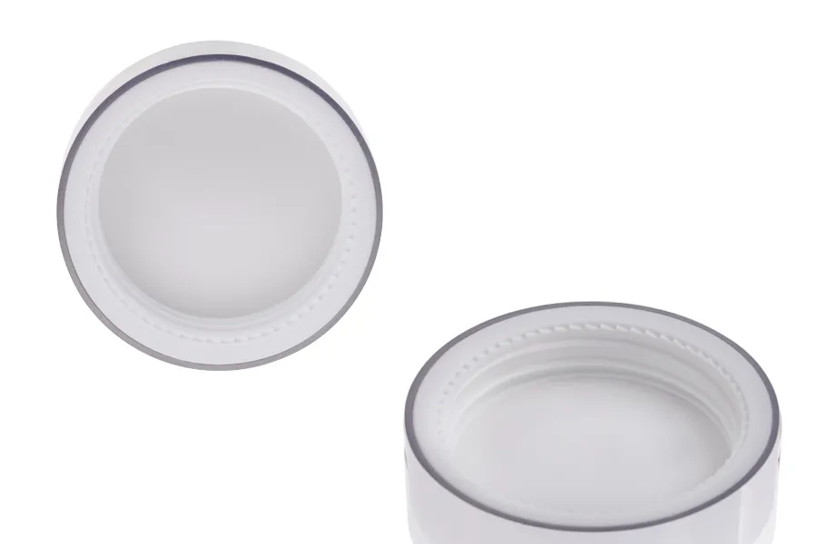 Glastiegel für Creme 100ml mit goldenem oder silbernem Deckel Glastiegel für Creme 100ml mit goldenem oder silbernem Deckel