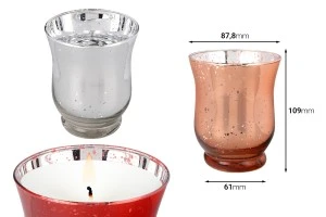 Γυάλινο βάζο διακόσμησης 370 ml σε διάφορα χρώματα κατάλληλο για ρεσώ και κεριά-2