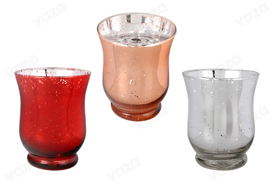 Decorative glass jar 370ml in different colors suitable for tea lights and candles-produktbild