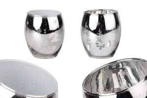 Χριστουγεννιάτικο βάζο διακόσμησης 300 ml γυάλινο κατάλληλο για ρεσώ και κεριά-1
