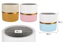 Διακοσμητικό βάζο 102x94 mm από τσιμέντο - 6 τμχ mix color Διακοσμητικό βάζο 102x94 mm από τσιμέντο - 6 τμχ mix color