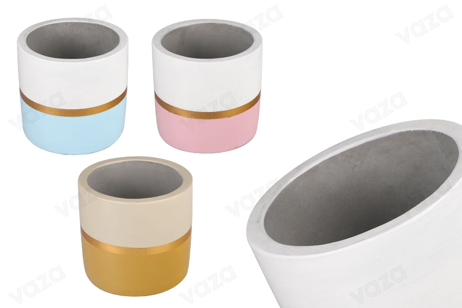 Διακοσμητικό βάζο 102x94 mm από τσιμέντο - 6 τμχ mix color Διακοσμητικό βάζο 102x94 mm από τσιμέντο - 6 τμχ mix color -εικόνα_προϊοντική