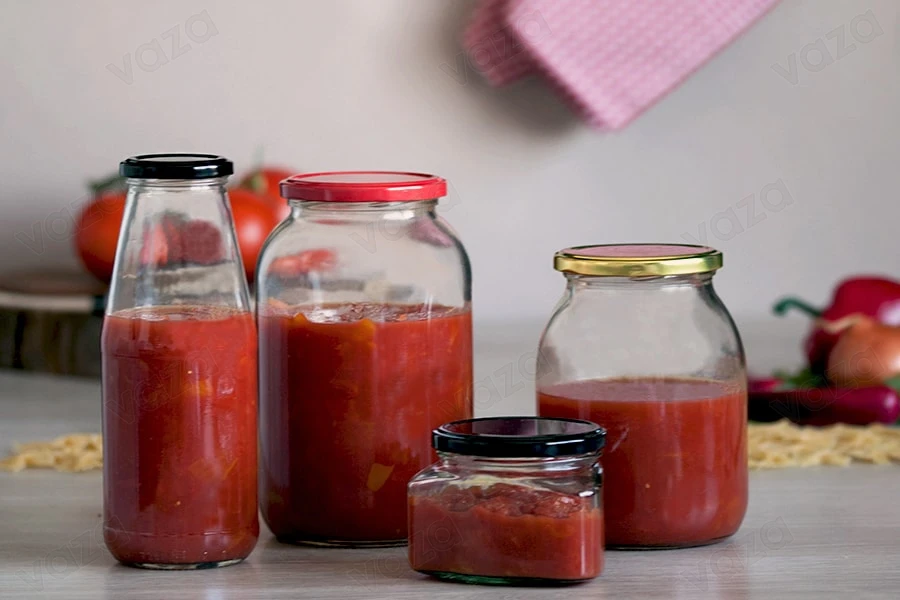 Τρίγωνο  βάζο για σάλτσες, μέλι 370 ml - 42 τμχ-εικόνα_διαστάσεις
