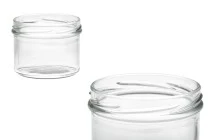 Βάζο γυάλινο διάφανο 225 ml για μέλι, γλυκά ή κερί (T.O 82) - 36 τμχ