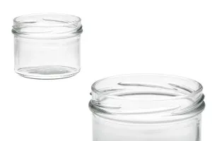 Βάζο γυάλινο διάφανο 225 ml για μέλι, γλυκά ή κερί (T.O 82) - 36 τμχ-1