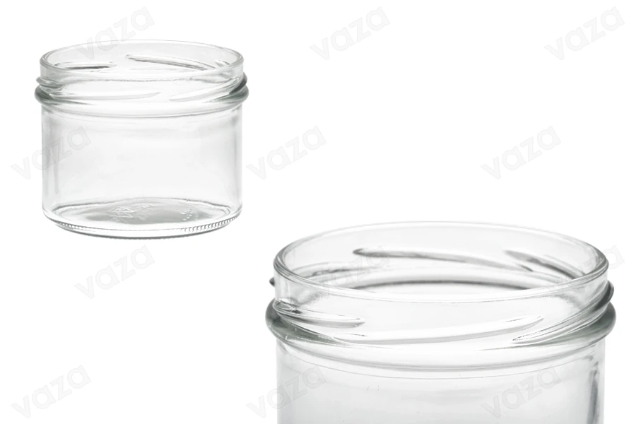 Transparentes Glas 225ml für Honig, Süßigkeiten oder Kerzen (TO 82) - 36 Stk-produktbild