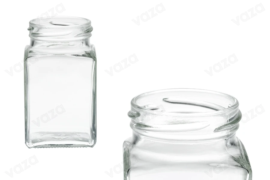 Jar 260 ml glass, square for honey, sweets (T.O 58) - 48 pcs Jar 260 ml glass, square for honey, sweets (T.O 58) - 48 pcs-image_product