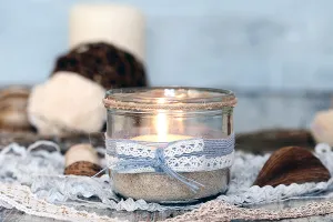 Barattolo cilindirco in vetro da 525 ml per la decorazione-6