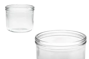Barattolo cilindirco in vetro da 525 ml per la decorazione-1