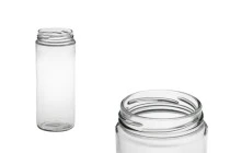 Pot en verre sous la forme d'un tube 500 ml pour aliments et épices (Twist Off 63) Pot en verre sous la forme d'un tube 500 ml pour aliments et épices (Twist Off 63)