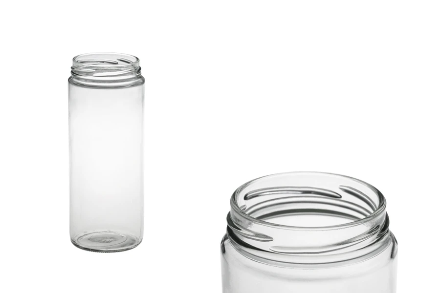 Pot en verre sous la forme d'un tube 500 ml pour aliments et épices (Twist Off 63) Pot en verre sous la forme d'un tube 500 ml pour aliments et épices (Twist Off 63)
