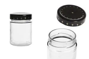 Pot en verre de 320ml avec couvercle - 18 pcs-1