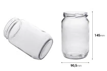 Γυάλινο κυλινδρικό βάζο 720 ml διάφανο - για 1 κιλό μέλι * - 12 τμχ Γυάλινο κυλινδρικό βάζο 720 ml διάφανο - για 1 κιλό μέλι * - 12 τμχ